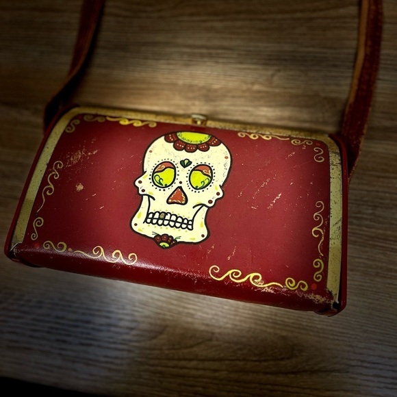 Dia De los Muertos Hand Painted Shoulder Bag - Picture 5 of 10